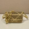 Prada Satin yellow crystals mini bag