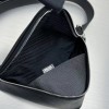 Prada Saffiano leather black belt bag