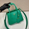 Prada Green Saffiano Leather Mini Galleria Tote Bag
