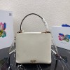 Prada Saffiano Top Handle Bag White 1BN012