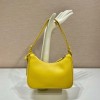Prada Saffiano Yellow Leather Shoulder Bag