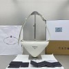 Saffiano leather white belt bag