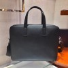 Prada Briefcase Saffiano Black Leather Work Bag