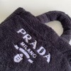 Prada Petal Black Terry tote bag