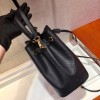 Prada Saffiano black leather bucket bag