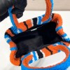 Prada Orange Embroidered Handbag