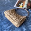 Prada Nylon And Saffiano Leather Mini Bag Beige 1NE204