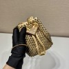 Prada embellished satin mini pouch