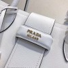 Prada White Leather Tote Bag 1bg148