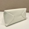 Prada small white nappa leather top handle bag