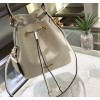 Prada Saffiano white leather bucket bag