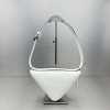 Saffiano leather white belt bag