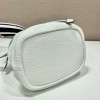 Prada white leather bucket bag