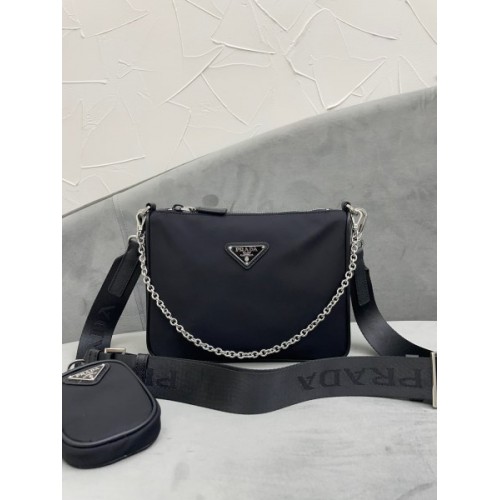 Prada Re-Nylon and Saffiano leather shoulder bag