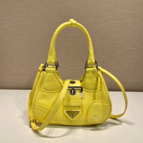 Prada Moon padded yellow nappa leather bag