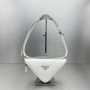 Saffiano leather white belt bag
