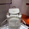 Prada Daino white leather backpack
