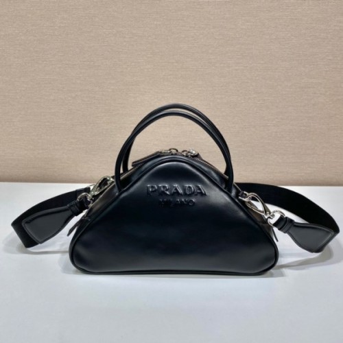 Prada Triangle Black Leather Bag