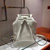 Prada Daino white leather backpack