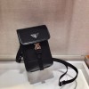 Prada Nylon and Saffiano Black Leather Smartphone Case
