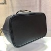Prada Saffiano black leather bucket bag
