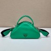 Prada Triangle Green Leather Bag