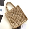 Prada small logo raffia tote