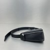 Prada Saffiano leather black belt bag