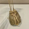 Prada embellished satin mini pouch