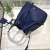 Prada Saffiano blue leather bucket bag