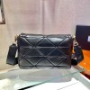 Prada System nappa leather patchwork bag in black