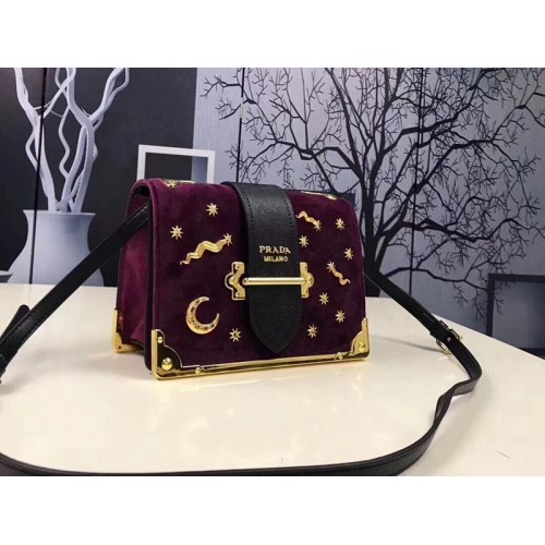 Prada Cahier Bag grape purple shoulder bag