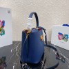 Prada Saffiano Top Handle Bag Blue 1BN012
