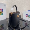 Prada Saffiano Top Handle Bag Black 1BN012