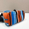Prada Orange Embroidered Handbag