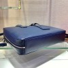 Prada Briefcase Saffiano Blue Leather Work Bag