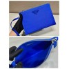 Prada blue canvas hobo bag
