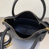 Black Small black leather handbag 1BC145