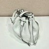 Prada white leather bucket bag