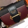Prada Cahier black & red leather shoulder bag 1BD045