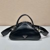 Prada Triangle Black Leather Bag