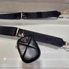 Black Padded nylon shoulder bag