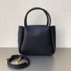 Black Small black leather handbag 1BC145