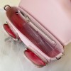 Prada Women Pocket Nylon Pink Leather Bag