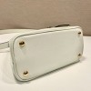 Prada White Saffiano Leather Mini Galleria Tote Bag