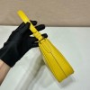 Prada Saffiano Yellow Leather Shoulder Bag