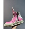 Rick Owens Pink High Sneakers