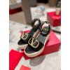 Valentino Garavani VLogo black sandals 9cm