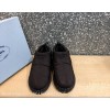 Prada padded nylon brown short boot