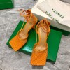 Bottega veneta orange fishnet heel